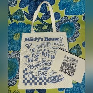 Harry Styles Canvas Harry's House Song Tracks Tote and Zipper Pouch Set New NWOT